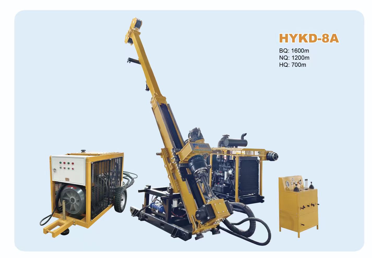 Буровая установка колонкового бурения HYKD-8A для подземных работ